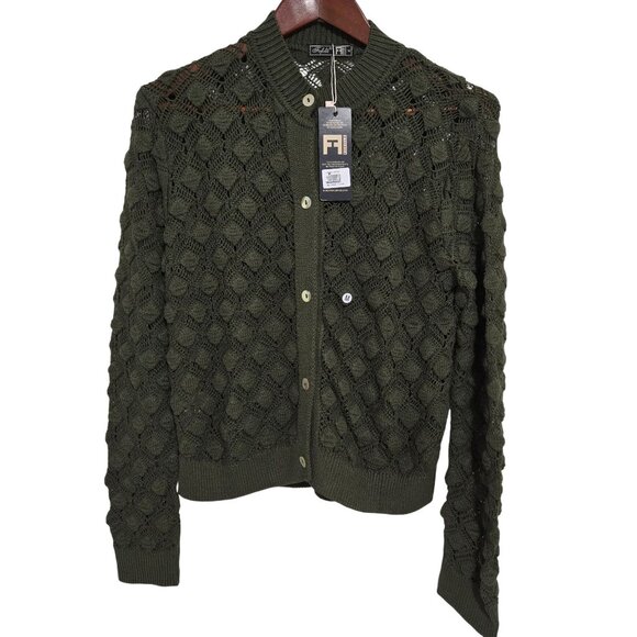 Fofola Cynthia Cardigan in Military Green‎ - Size Medium - Picture 1 of 10